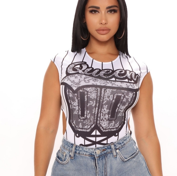Fashion Nova Queen Of Games Backless Bodysuit - Picture 1 of 7